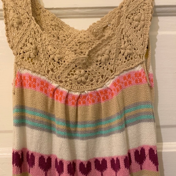 American Retro Heart Pattern Sleeveless Tank Dress - Picture 2 of 5